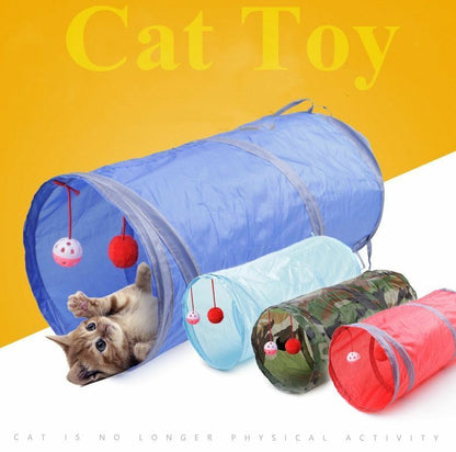 Cat Tunnel Toy Indoor Collapsible Tube Kitty Bored Pet Hole Puppy Kitten Rabbit