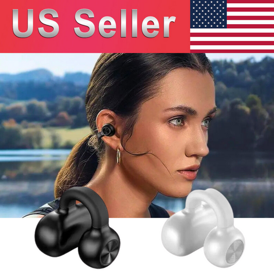 Ear Clip Wireless Bone Conduction Headphones Bluetooth 5.3 Earbuds Single 2023