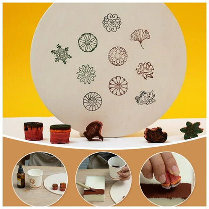 Pottery Tool 2.5cm Sponge Stamp Washable DIY Clay Coloring Ceramic Painting Seal