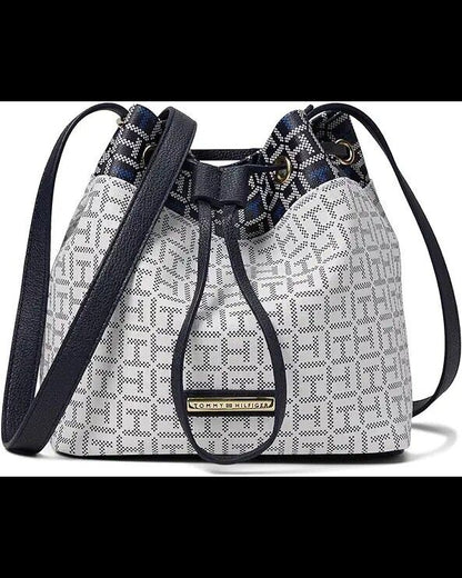 NEW! Tommy Hilfiger Laura II Bucket Crossbody Bag Monogram Gift