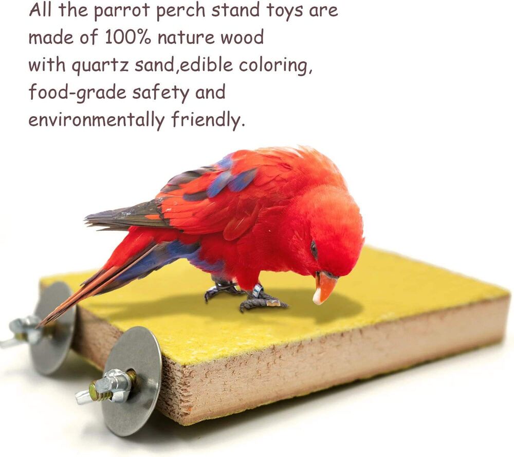 6 Pack Birdcage Stands Bird Platform for Cockatiels Perch Lava Ledge for Birds