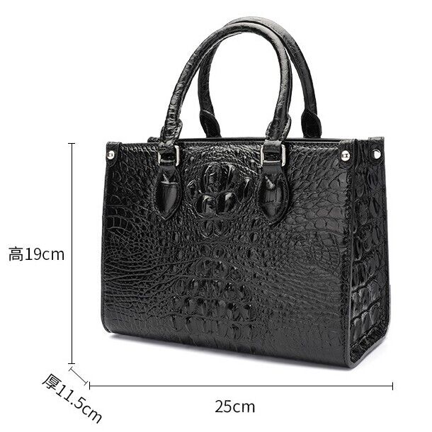 Handcrafted Real CrocodileSkin Leather Handbag, Women's Sling Shouler Bags
