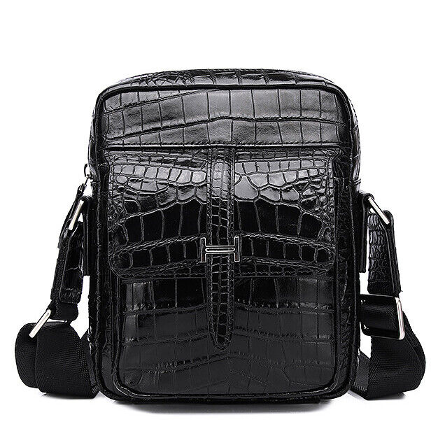 Designer Men's Bag, Real Leather Crocodile Men's Business Shoulder/Messenger Bag