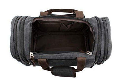JIAO MIAO Overnight Handbag Shoulder Canvas Travel One Size (Hardcode), Black
