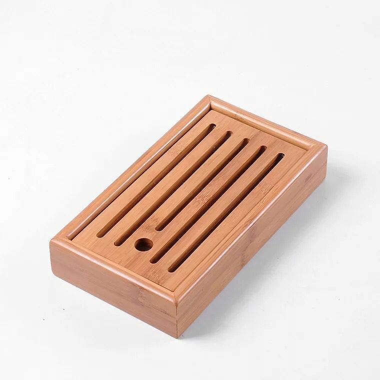 Chinese Bamboo Tea Tray Solid Tea Board KungFu Teaset Board Tools Cup Teapot Pad