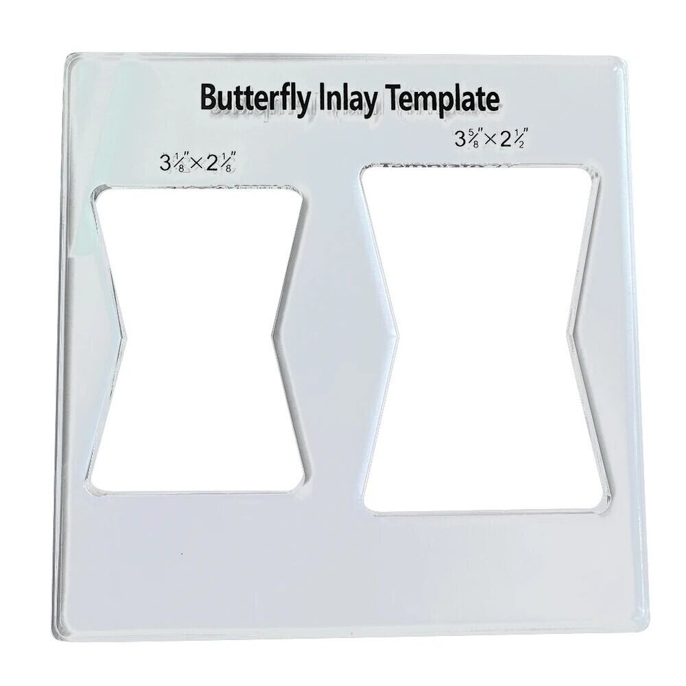 Router Slotting Auxiliary Tools 3Pcs Acrylic Bow Tie Wood Cutting Template 6x6in