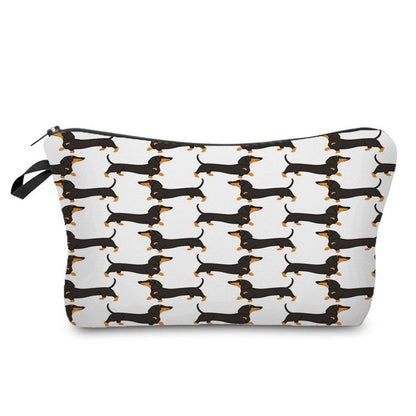 Cute Printed Cosmetic Bags Travel Storage Pouch Reusable Makeup Purse Polyester
