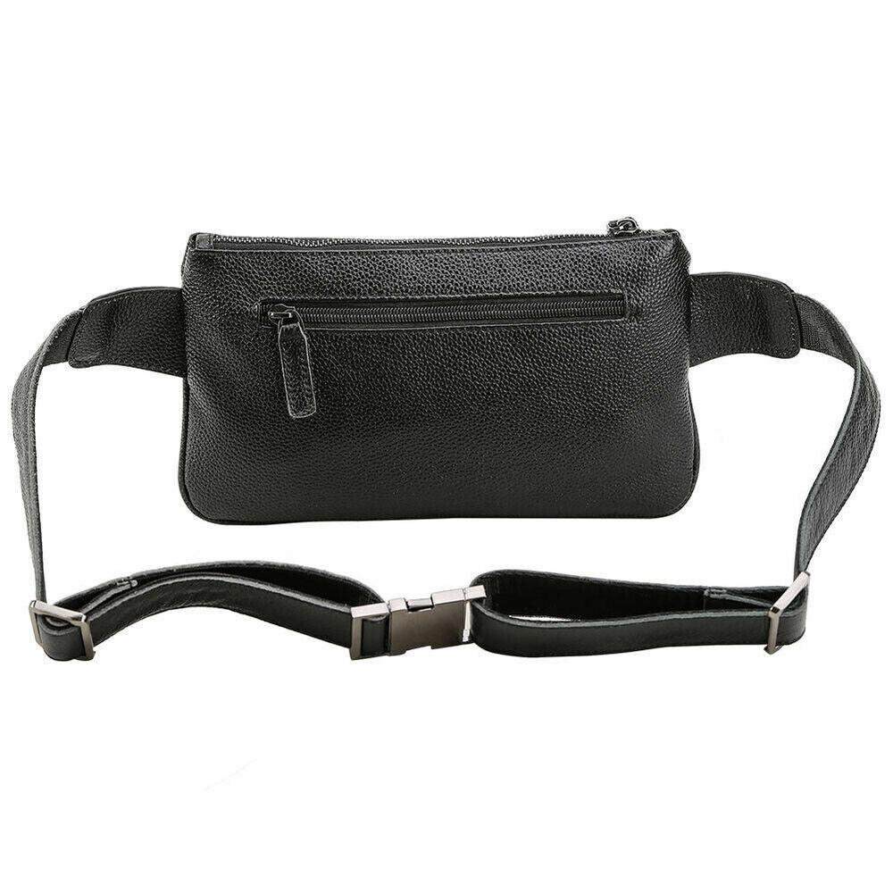 Men's Women Real Leather Fanny Waist Pack Bag One Strap Backpack Sling Chest Bag
