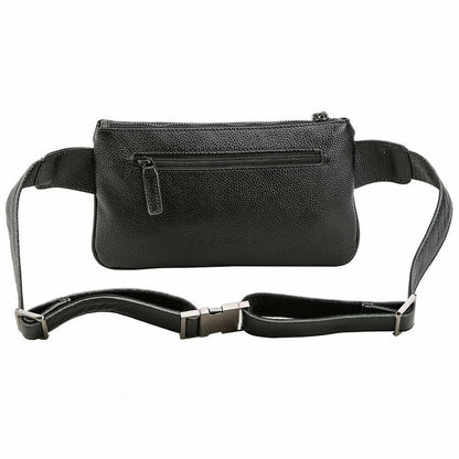 Men's Women Real Leather Fanny Waist Pack Bag One Strap Backpack Sling Chest Bag