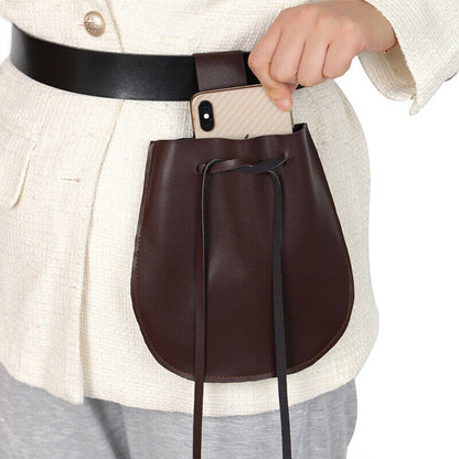 Unisex Retro Faux Leather Waist Bag Medieval Knight Cosplay Waist Purse Pouch