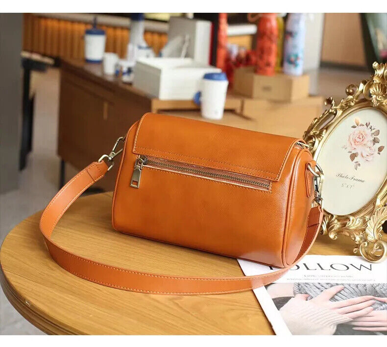 Women Versatile Cow Leather Shoulder Bag Ladies Crossbody Bag Layer Handbag
