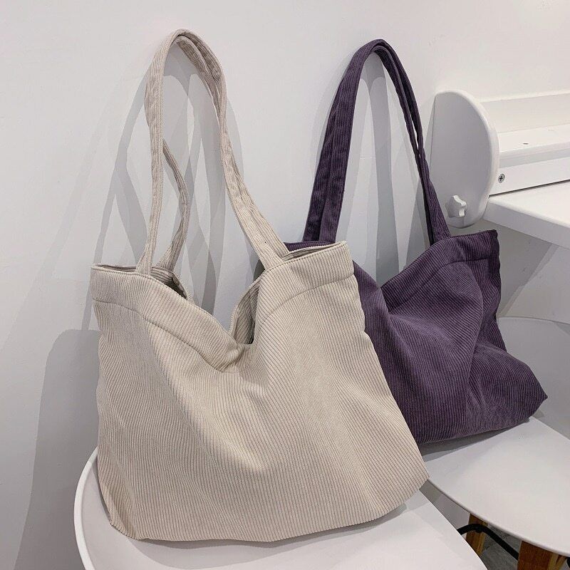 Tote Bag Women Shopper Girls Handbag Zipper Reusable Thickened Shoulder Bag