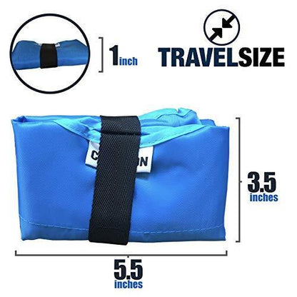 Collapsible Travel Tote Bag for Cruise, Beach, Shopping & Large, Blue