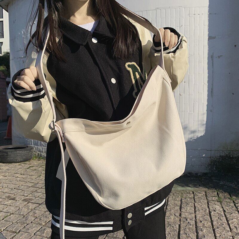 Student's Canvas Shoulder Bag Women Bags School Bag Ladies Travel Bag