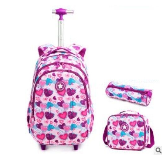 Kids Bag Wheels School Backpack Children School Backpack Girls Travel Bags