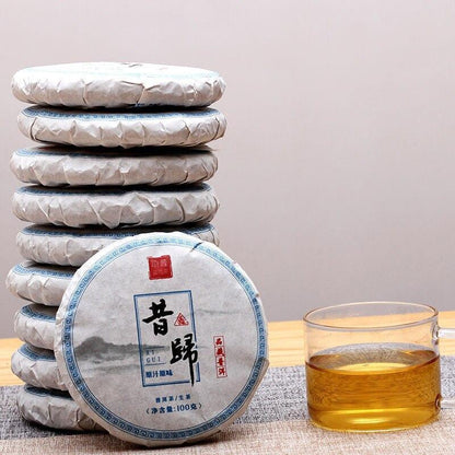 100gYunnan Tea Sheng Puer Lincang Tea Area Xigui Ancient Tree Raw Pu Er Tea Cake
