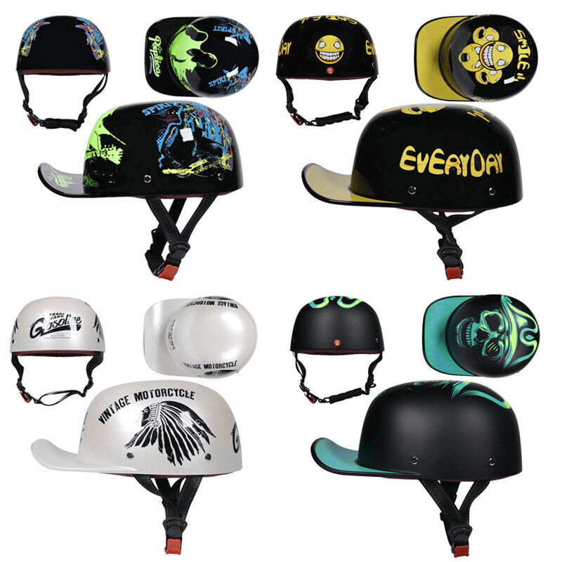 Motorcycle Helmet Baseball Cap Unisex Adults Motorcycle Half Helmet S/M/L/XL