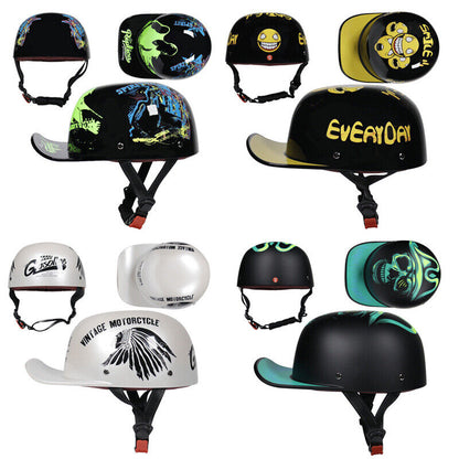 Motorcycle Helmet Baseball Cap Unisex Adults Motorcycle Half Helmet S/M/L/XL