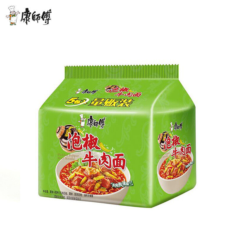 Kangshifu Roasted Beef Instant Noodles 5 pcs/big bag different flavor available