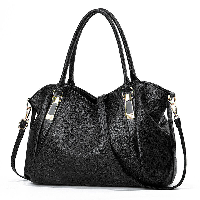 Fashion Women's Ladies Handbags PU Leather Large Tote Shoulder Crossbody Purse
