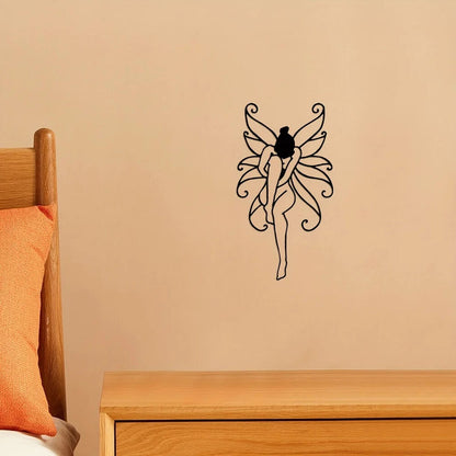 1pc Iron Crafts Flower Figurines Wall Decor, Metal Decor Interior Decoration