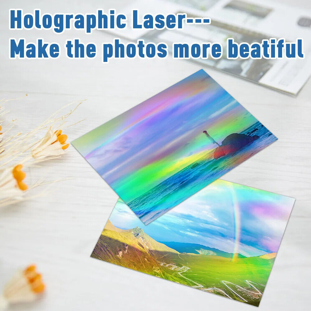 Photo Paper A4 Self-Adhesive Stickers 10 Sheets Holographic Cold Laminating Film