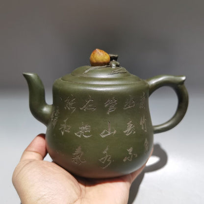 vintage chinese yixing purple clay teapot zisha ceremony scenery teaware art