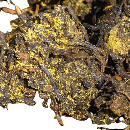 Jingwei Fu Tea Shaanxi Jinhua Qizi Fu Cha Brick Golden Flower Dark Tea 357g