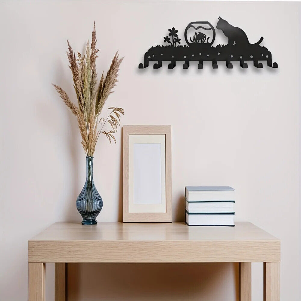 Wall Hanging Key Rack, Wall Mounted Metal Wall Hanger, Multipurpose Hanging