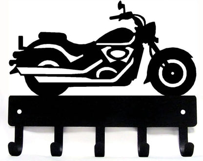 Cruiser Motorcycle Motorbike #12 Key Rack Hanger - 9 inch Wide Metal Wall Art