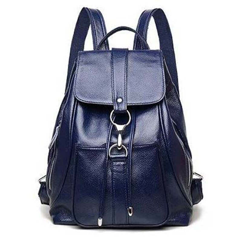 Genuine Leather Women's Backpack Travel Bag Rucksack Shoulder Bag School Bag