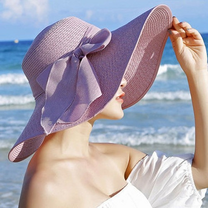Beach Grass Hat Women Beach Summer Sun Hat Sun Holiday Sun Hat with Wide Brim