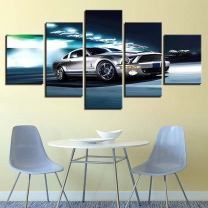 Luxury Ford Sport Car Canvas Prints painting Wall Art Home Decor Picture 5PCS