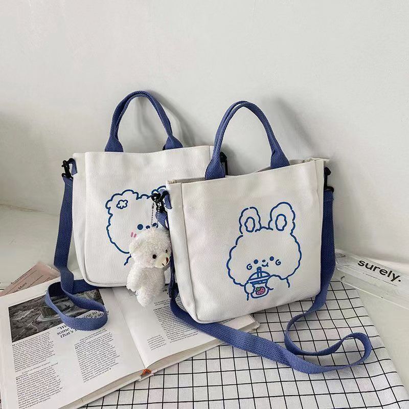 One Strap Shoulder Canvas Bag Fashion Student Backpack Pouch Tote Purse Leisure