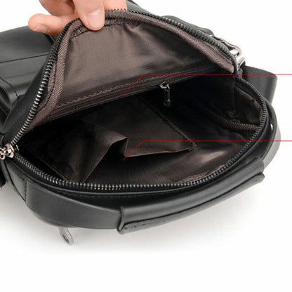 New Genuine Leather Shoulder Bags Men Crossbody Bag Quality Casual Handbag