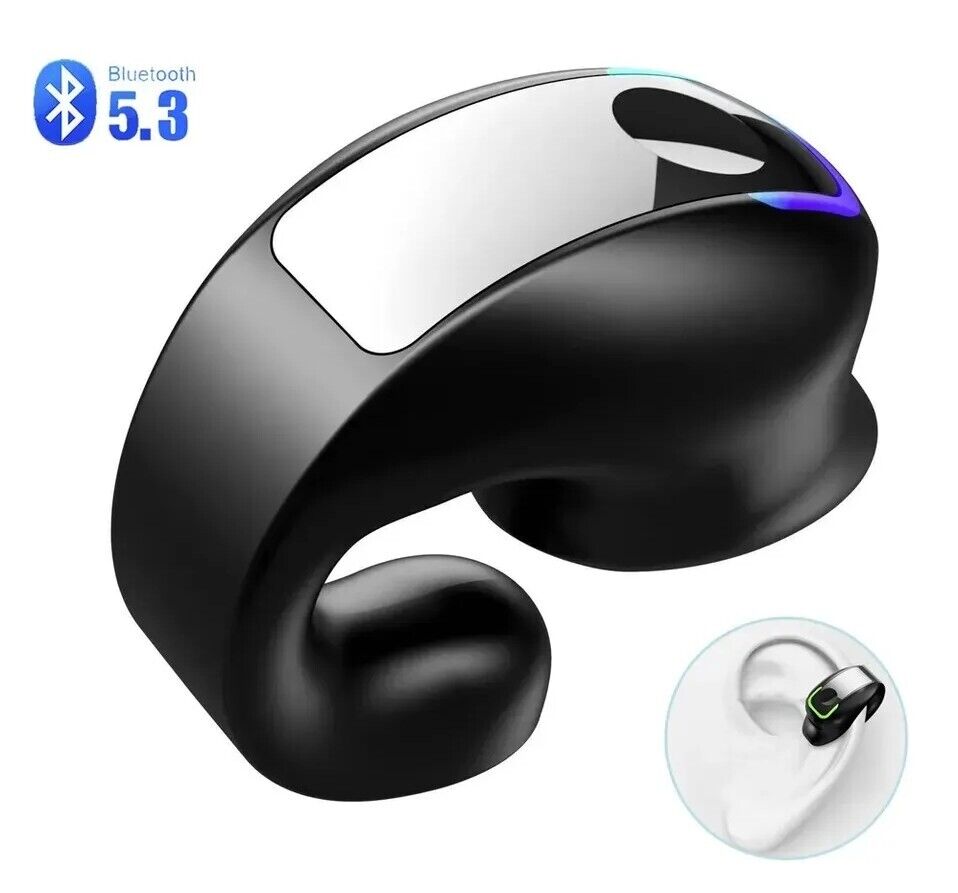 TWS Bone Conduction Wireless Headset Clip-on Bluetooth 5.3 Mini Stereo Headphone