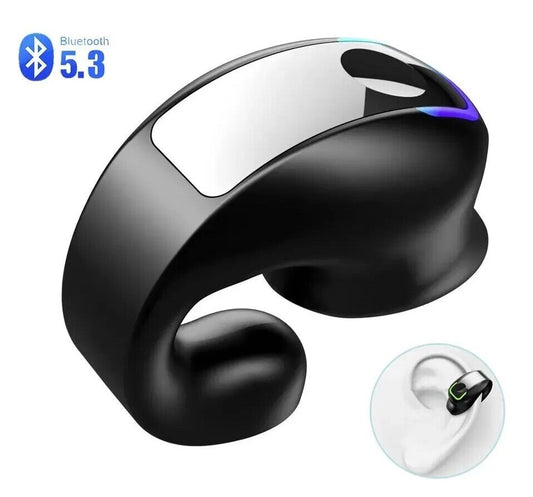 TWS Bone Conduction Wireless Headset Clip-on Bluetooth 5.3 Mini Stereo Headphone