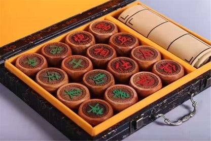 A box of Hardwood Chinese chess 2.3 Inch Burma Rosewood Pieces