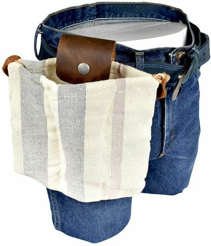 Portable Foldable Metal Detecting Finds Pouch Canvas Drawsting Waist Bag Outdoor