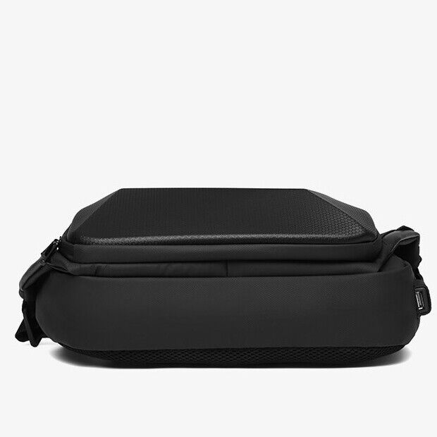 Men's Sling Backpack, Oxford&EVA Waterproof Crossbody Bag USB Port Outdoor Sport