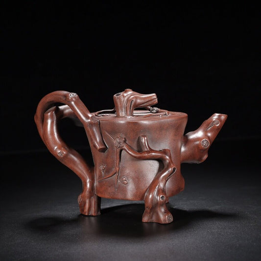 Chinese Yixing Zisha Clay Handmade Exquisite Teapot （树桩 底款：陈鸣远）