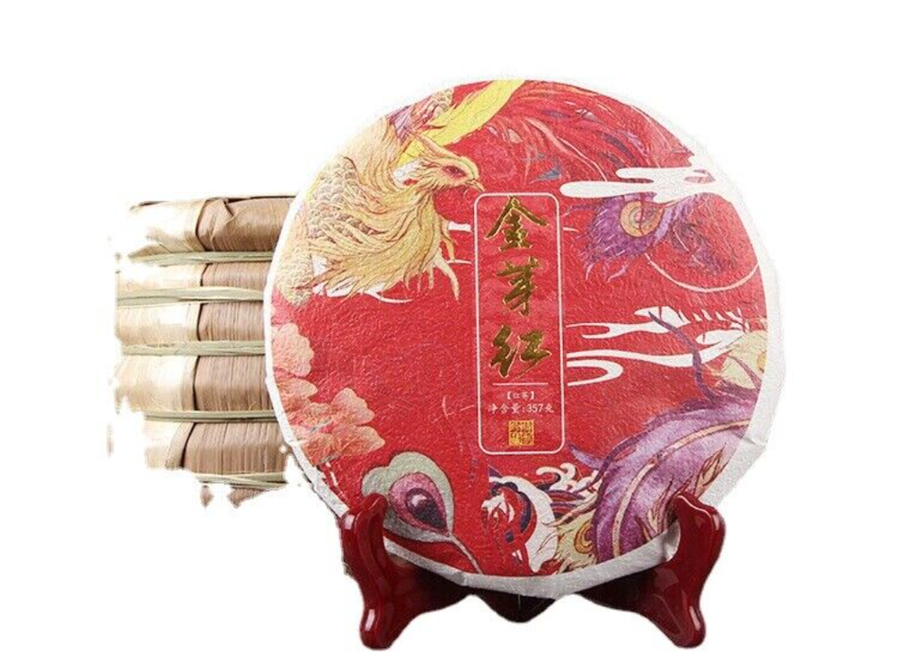 357g HelloYoung Black Tea Natural Yunnan Golden Buds Dian Hong Black Tea Cake