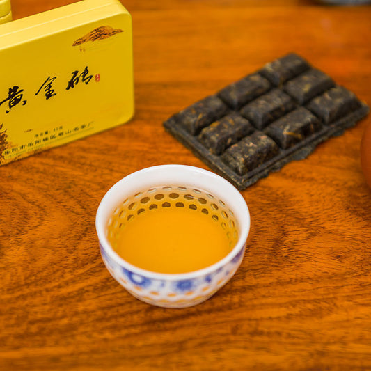 Jun Shan Gold Brick Yueyang Junshan Pressed Yellow Tea Maojian Tea Box 45g