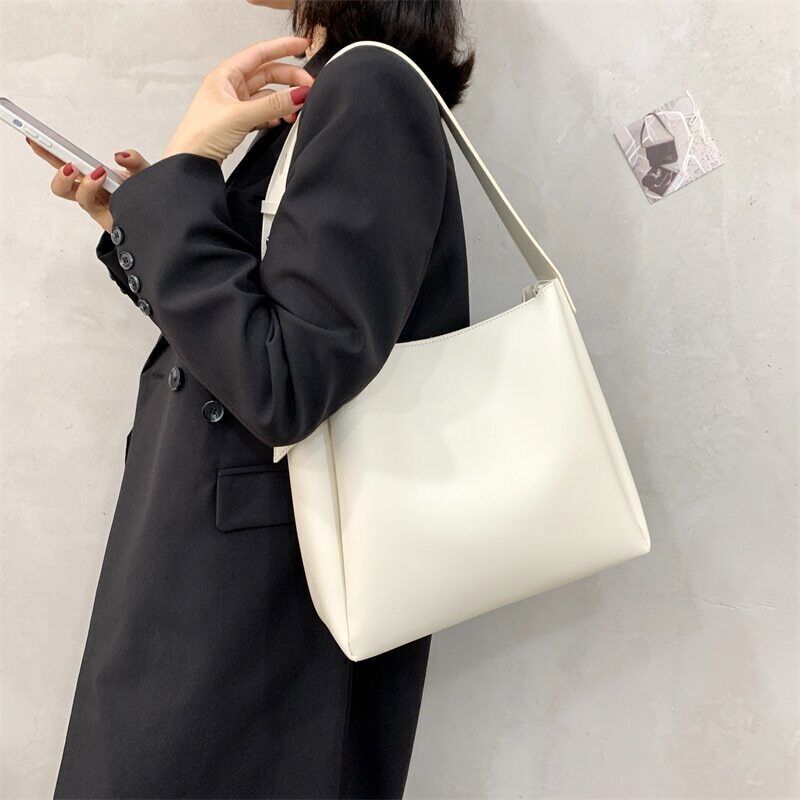 Leather Tote Bag Women Female High Capacity Shoulder Side Bag Handbags