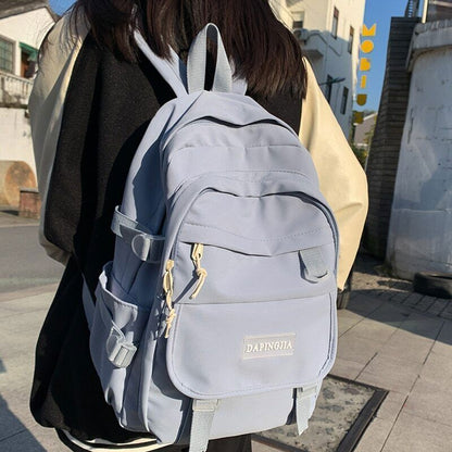 Female White Backpack Lady Backpack Book Girl Student Bag Women School Bags