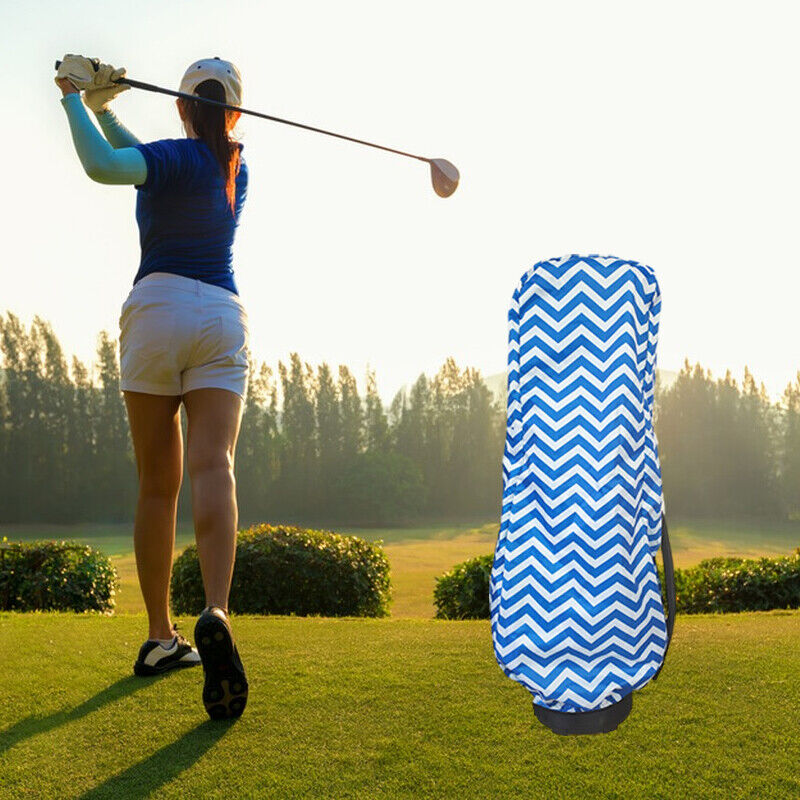 Golf Bag Rain Cover Foldable Golf Pole Bag Full Protector with Pocketor Canvas