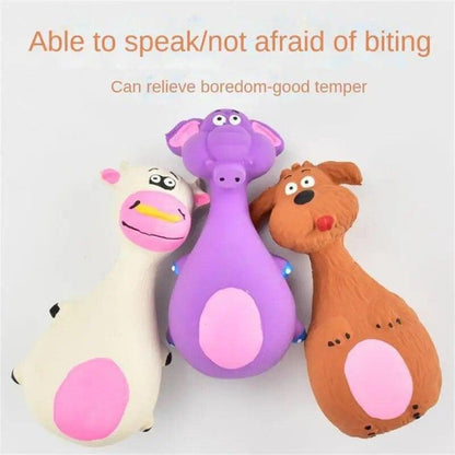 Pet Dog Indestructible Interactive Chew Toys, Stuffed Squeaky Sound Cartoon US