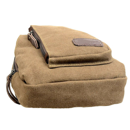 Fashion Mens Outdoor Sports Canvas Unbalance Backpack Crossbody Shoulder Bags