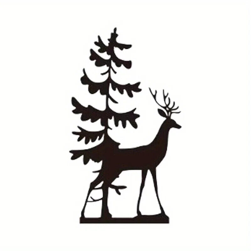 1pc Squirrel And Elk Pattern Hanging Picture, Metal Craft Product