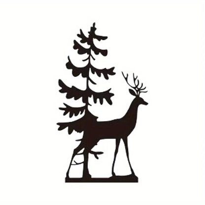 1pc Squirrel And Elk Pattern Hanging Picture, Metal Craft Product